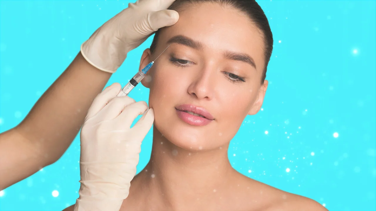 a woman getting brow botox